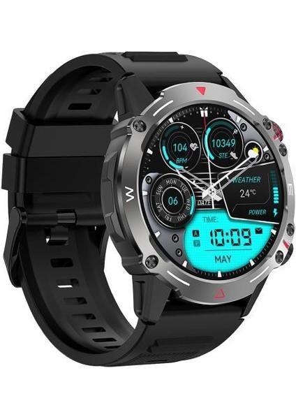 Smart Watchh 1.43" Amoled Hd Ekran 410 Mah Pil Ömürlü Akıllı Saat Siyah