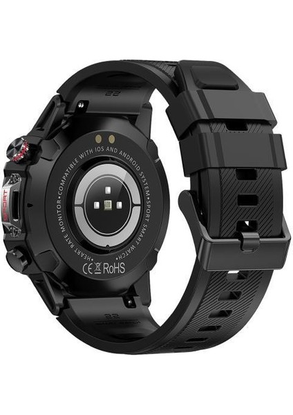 Smart Watchh 1.43" Amoled Hd Ekran 410 Mah Pil Ömürlü Akıllı Saat Siyah