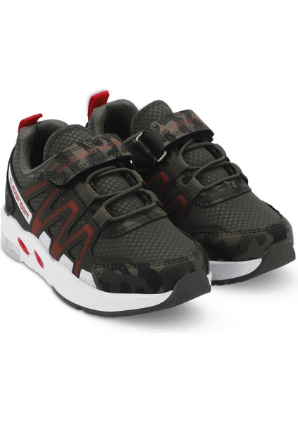 ELIPS Unisex Çocuk Sneaker Koşu & Yürüyüş Ayakkabısı Haki Kamuflaj