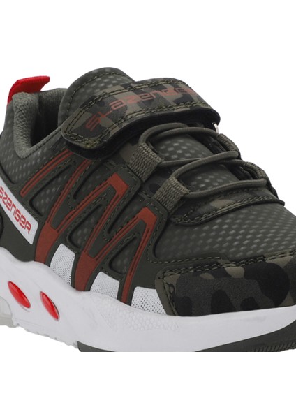 ELIPS Unisex Çocuk Sneaker Koşu & Yürüyüş Ayakkabısı Haki Kamuflaj
