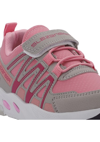 ELIPS Unisex Çocuk Sneaker Koşu & Yürüyüş Ayakkabısı Gri / Pembe