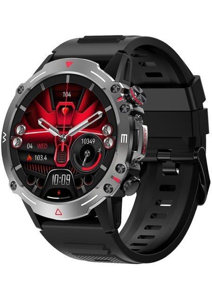 Smart Watchh 1.43" Amoled Hd Ekran 410 Mah Pil Ömürlü Akıllı Saat Siyah