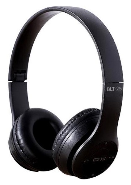 Wireless 5.0 Stereo Kulak Üstü Bluetooth Kulaklık Siyah Blt-25