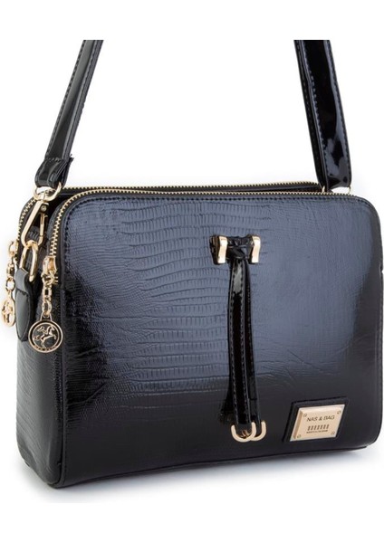 Kadın Çapraz Çanta - Siyah Lazer