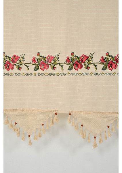 Pamuk Buldan Perdesi Kırmızı Kanaviçe Yıkanmış Yumuşatılmış Kumaş Otantik Bodrum Perdesi Sezon fiyatları