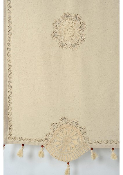 Pamuk Buldan Perdesi Yuvarlak El Oyma Yıkanmış Yumuşatılmış Kumaş Otantik Bodrum Perdesi Sezon modelleri