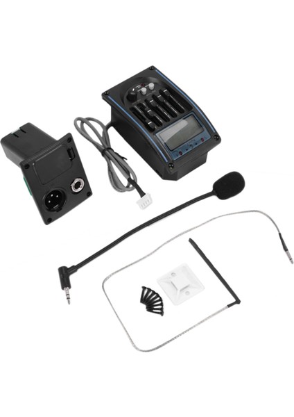 5 Bant Akustik Gitar Alıcısı Eq Preamp LCD Tuner Ekolayzır, Mikrofonlu Lc-5 (Yurt Dışından)