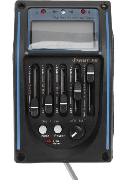 5 Bant Akustik Gitar Alıcısı Eq Preamp LCD Tuner Ekolayzır, Mikrofonlu Lc-5 (Yurt Dışından)