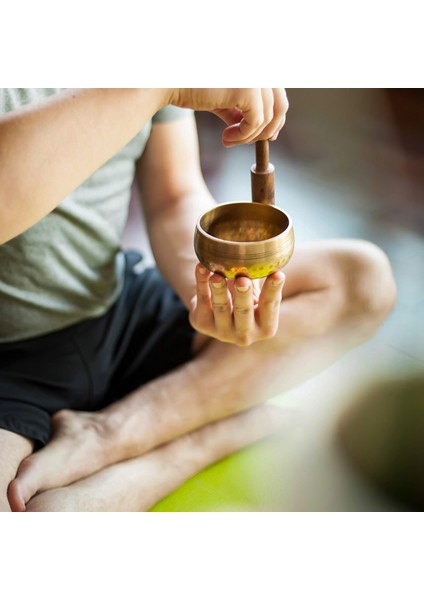 3.2 Inç Tibet Şarkı Söyleyen Kase Meditasyon Yoga Meditasyon Kase Ahşap Sopa Yastık (Yurt Dışından)