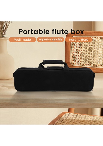 Naylon Dolgulu Flüt Çanta Taşıma Omuz Askısı 39X7X11CM Siyah (Yurt Dışından)