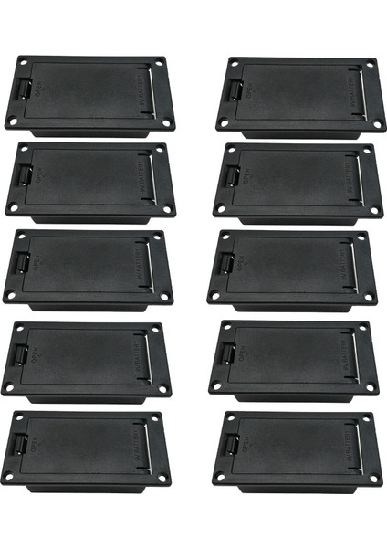 10 Adet 9 V Pil Kutusu/tutucu/kutu Bölmesi Kapağı ile 9 Volt Pil Maşası Gitar Bas Pikap Için Yedek Aksesuar (Yurt Dışından)