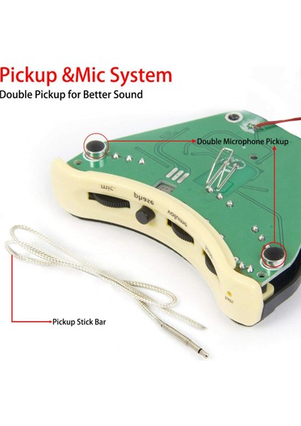 Akustik Gitar Soundhole Preamp Piezo 3 Band Mikrofonlu Pikap Eq (Yurt Dışından)