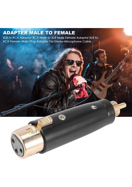 Xlr - Rca Adaptörü Rca Erkek - Xlr Erkek Dişi Adaptör Xlr - Rca Dişi Erkek Fiş Adaptörü, Stereo Mikrofon Kablosu Için (Yurt Dışından)