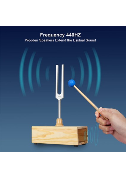 440HZ Diyapazon, Diyapazon Rezonans Kutusu, Ses Terapisi, Yoga, Meditasyon ve Rahatlama Için (Yurt Dışından)