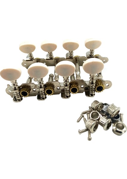 4-Link 8 Telli Mandolin Tek Delikli Çelik Sütun Telli Düğme 8 Telli Kıvırıcı Enstrüman Akort Cihazları (Yurt Dışından)