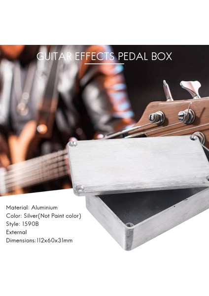 5 Adet Gitar Efekt Pedalı Alüminyum Stomp Kutusu Muhafaza Dıy Gitar Pedalı Kiti 1590B (Yurt Dışından)