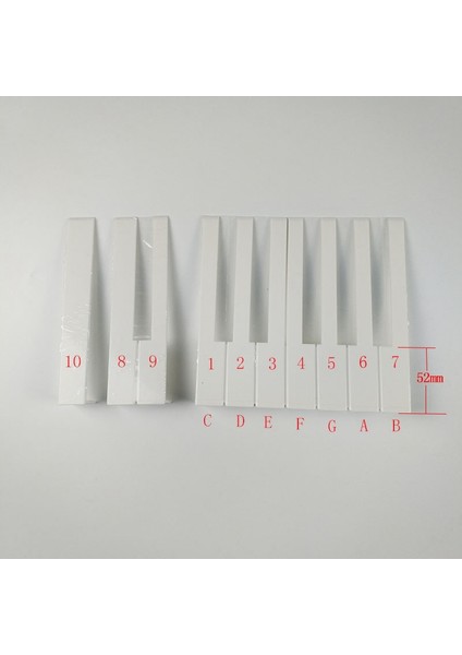 52 Adet/grup Piyano Aksesuarları Piyano Için Beyaz Piyano Tuş Üstü Onarım Parçaları (5.1mm) (Yurt Dışından)