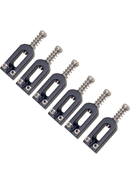 6 Adet Metal U-Şekilli Gitar Köprüsü Eyer Topu Makaralı Dize Tremolo Köprü Kuyruk Parçası Eyer Elektro Gitar Için, Siyah (Yurt Dışından)
