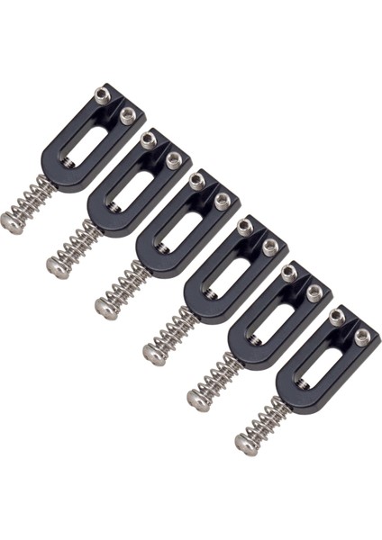 6 Adet Metal U-Şekilli Gitar Köprüsü Eyer Topu Makaralı Dize Tremolo Köprü Kuyruk Parçası Eyer Elektro Gitar Için, Siyah (Yurt Dışından)