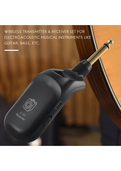 Kablosuz Gitar Sistemi Dahili Şarj Edilebilir 4 Kanal Elektro Gitar Bas Için Kablosuz Gitar Verici Alıcı (Yurt Dışından)