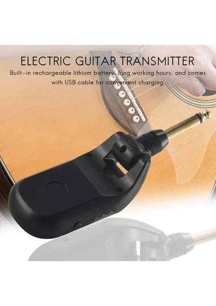 Kablosuz Gitar Sistemi Dahili Şarj Edilebilir 4 Kanal Elektro Gitar Bas Için Kablosuz Gitar Verici Alıcı (Yurt Dışından)