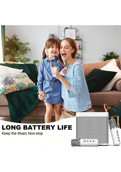 , 2 Kablosuz Mikrofonlu Taşınabilir Bluetooth Pa Sistemi, Aile Toplantısı, Toplantı, Piknik (Yurt Dışından)
