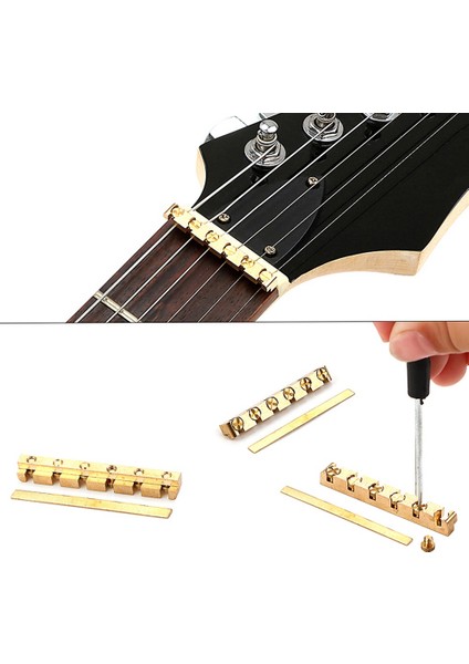 St Lp Elektro Gitar Parçaları Için 42MM Pirinç Gitar Somunu Yüksekliği Ayarlanabilir (Yurt Dışından)