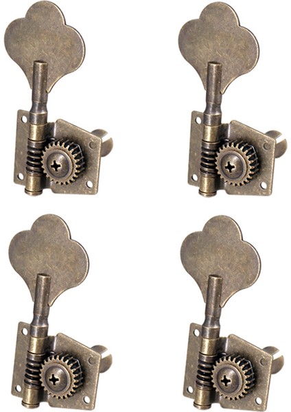 Gitar Vintage Açık Akort Anahtar Kazıklar Makine Kafaları Tunerler 4r 4 Strings Bas Bronz (Yurt Dışından)