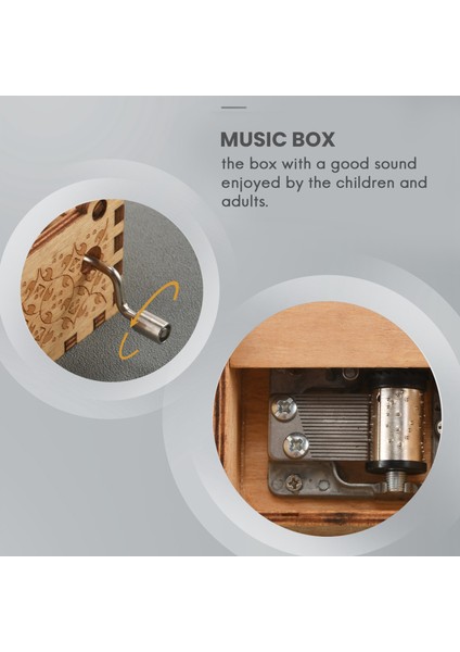 Sen Ahşap Müzik Kutularısın, Vintage Ahşap Güneş Işığı Müzik Kutusu Doğum Günü / Noel Günü Hediyeleri (Yurt Dışından)