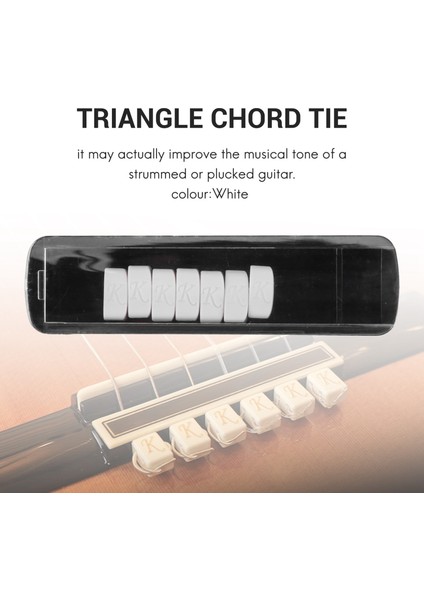 Gitar Teli Üçgen Akor Kravat Yaylı Çalgılar Için Akustik Gitar Parçaları Aksesuarları (Yurt Dışından)