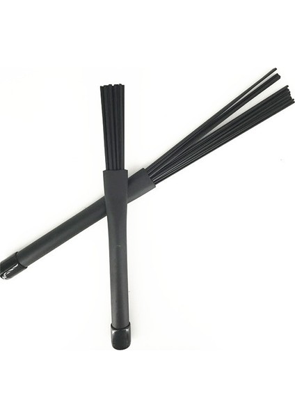 1 Çift Caz Davul Fırçası Geri Çekilebilir Davul Çubukları 32 cm Siyah (Yurt Dışından)