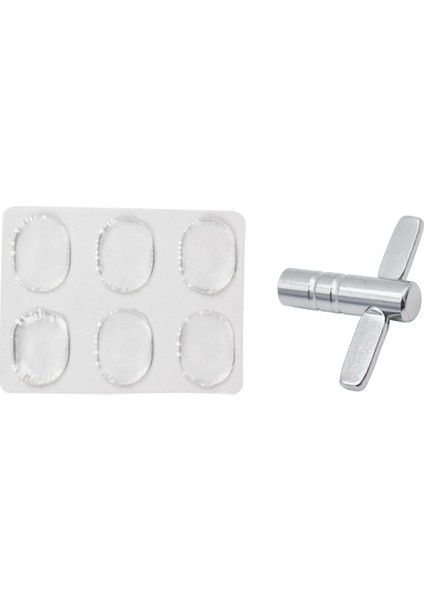 Drum Damper Jeli 6'lı Paket, Bir Drum Akort Anahtarı Paketi 1 (Yurt Dışından)