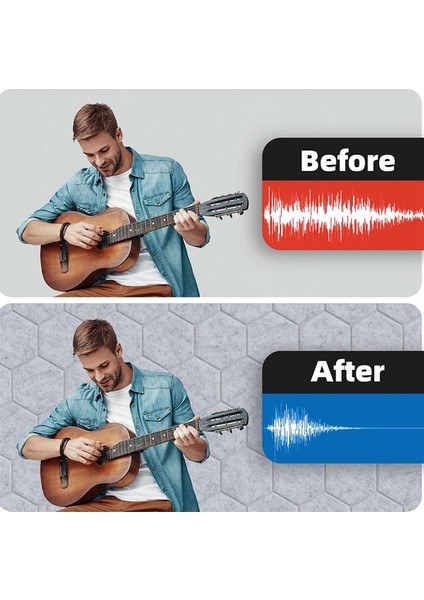 12 Adet Kendinden Yapışkanlı Ses Geçirmez Köpük Akustik Paneller, 12X10X0.4IN Altıgen, Gürültüyü Azaltın ve Yankıları Ortadan Kaldırın, Gümüş Gri (Yurt Dışından)