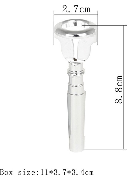 Profesyonel Pirinç Trompet Ağızlığı Gümüş Kaplama Standart Trompet Ağızlıkları 3c 5c 7c Pirinç (Yurt Dışından)