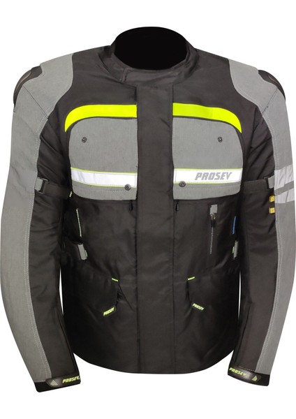 4 Mevsim Mont Long At 2202-YELLOW - Motosiklet Uzun Mont