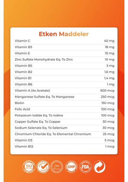 Wellvita Multivitamin & Mineral – 18 ve 6 Mineral ile Günlük Sağlık Desteği | 100 Tablet Vitamin C, E, B3, A, B5, D3, B2, B1, B6, B12, Çinko, Biotin, Iodine, Folik Asit, Selenyum, Bakır