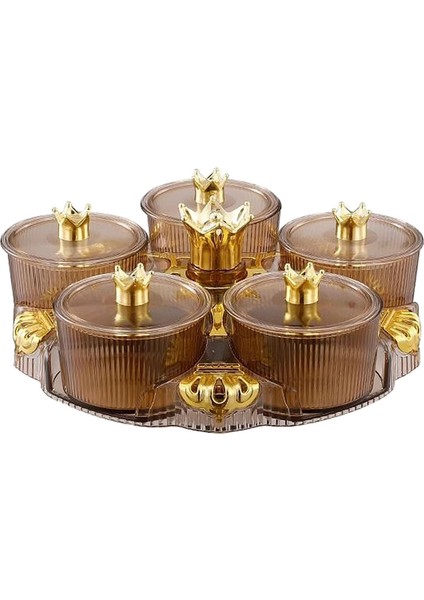 Kamp Için Kapaklı Ünmüş Tepsisi Ş ve Fındık Yemekleri Amber (Yurt Dışından)