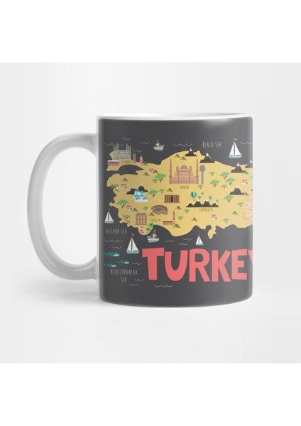 Türkiye Haritası Kupa Bardak