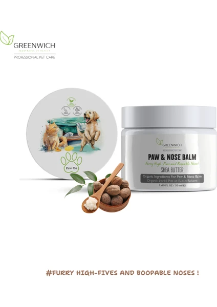 Pati Burun Nemlendirici Balm Vegan Organik İçerikli Doğal Kedi Köpek Çatlak Koruma Bakım Kremi 50 ml