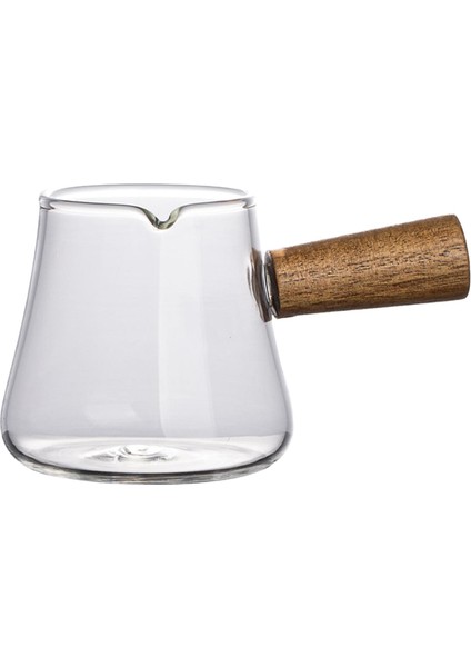 Ahşap Saplı Çok Yönlü Cam Espresso Soğuk ve Sıcak Içecek Ölçme Kabı 110ML (Yurt Dışından)