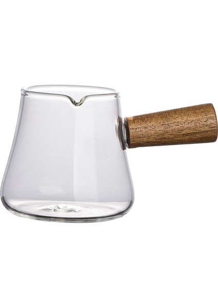 Ahşap Saplı Çok Yönlü Cam Espresso Soğuk ve Sıcak Içecek Ölçme Kabı 110ML (Yurt Dışından)