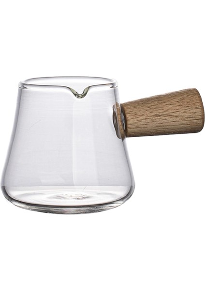 Ahşap Saplı Çok Yönlü Cam Espresso Soğuk ve Sıcak Içecek Ölçme Kabı 60ML (Yurt Dışından)