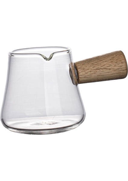 Ahşap Saplı Çok Yönlü Cam Espresso Soğuk ve Sıcak Içecek Ölçme Kabı 60ML (Yurt Dışından)