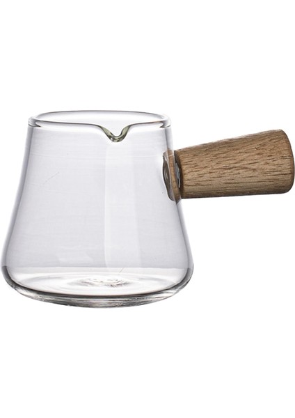 Ahşap Saplı Çok Yönlü Cam Espresso Soğuk ve Sıcak Içecek Ölçme Kabı 60ML (Yurt Dışından)