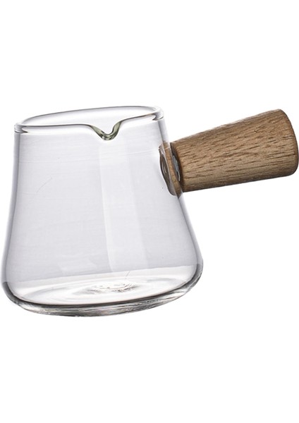 Ahşap Saplı Çok Yönlü Cam Espresso Soğuk ve Sıcak Içecek Ölçme Kabı 60ML (Yurt Dışından)