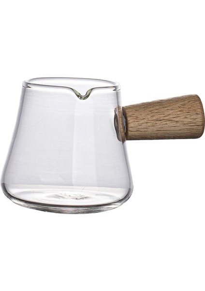 Ahşap Saplı Çok Yönlü Cam Espresso Soğuk ve Sıcak Içecek Ölçme Kabı 60ML (Yurt Dışından)