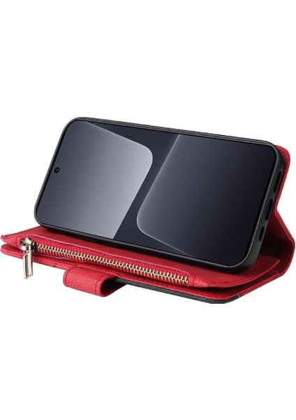 Xiaomi 13 Iki Renkli Dikiş Kickstand Koruyucu Fermuar Cüzdan (Yurt Dışından) fırsatları