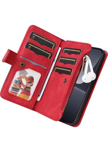 Xiaomi 13 Iki Renkli Dikiş Kickstand Koruyucu Fermuar Cüzdan (Yurt Dışından) indirimleri