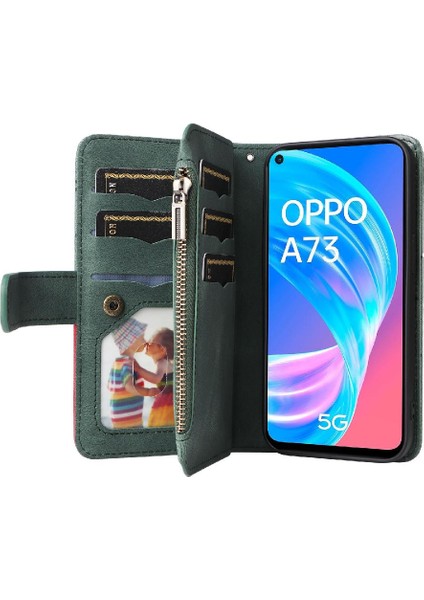 Oppo A92S/OPPO 4z Iki Renkli Dikiş Fermuar Cüzdan Tarzı Dokuz (Yurt Dışından)