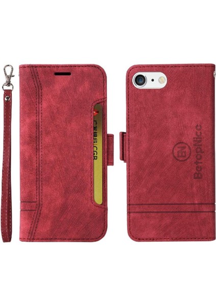 Iphone 8 Için Kılıf Artı/7 Artı Kart Yuvaları Cüzdan Kapak Çevirin Tpu Deri (Yurt Dışından)